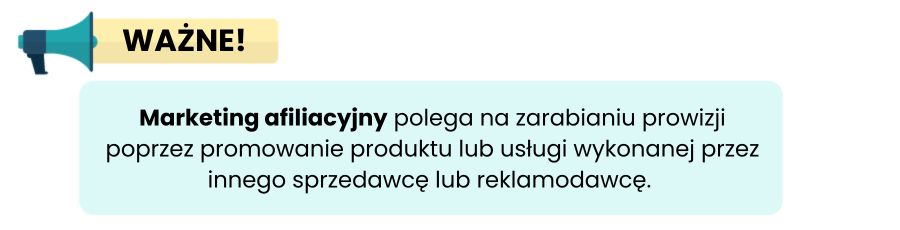 Grafika z definicją marketingu afiliacyjnego. | Senuto.com